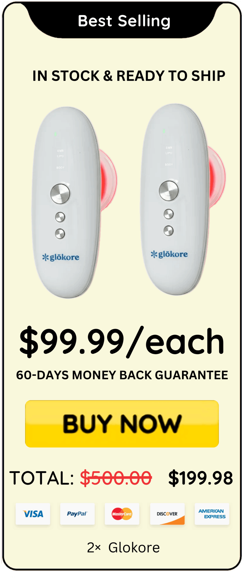 Glokore IPL Body Sculptor offer price 